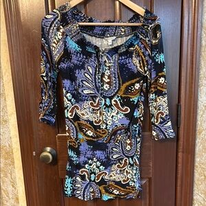 Colorful Paisley Print Top